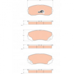 Piduriklotsi komplekt, ketaspidur TRW GDB3492