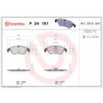 Piduriklotsi komplekt, ketaspidur BREMBO P 24 161