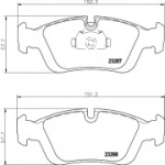 Piduriklotsi komplekt, ketaspidur HELLA 8DB 355 008-741