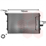 Radiaator, mootorijahutus VAN WEZEL 58002208