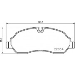 Piduriklotsi komplekt, ketaspidur BREMBO P 24 171