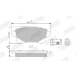 Piduriklotsi komplekt, ketaspidur JURID 573660J