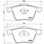 Piduriklotsi komplekt, ketaspidur BREMBO P 86 018