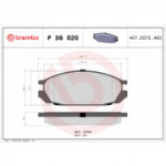 Piduriklotsi komplekt, ketaspidur BREMBO P 56 020