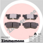 Piduriklotsi komplekt, ketaspidur ZIMMERMANN 23543.155.1