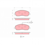Piduriklotsi komplekt, ketaspidur TRW GDB1627