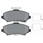 Piduriklotsi komplekt, ketaspidur TEXTAR 2460401