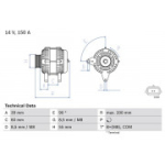 Generaator BOSCH 0 986 080 410