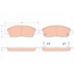 Piduriklotsi komplekt, ketaspidur TRW GDB3613