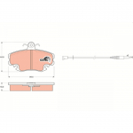 Piduriklotsi komplekt, ketaspidur TRW GDB400