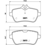 Piduriklotsi komplekt, ketaspidur BREMBO P 50 103
