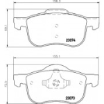 Piduriklotsi komplekt, ketaspidur HELLA 8DB 355 008-851