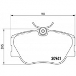 Piduriklotsi komplekt, ketaspidur BREMBO P 50 008