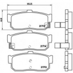 Piduriklotsi komplekt, ketaspidur BREMBO P 56 029