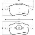 Piduriklotsi komplekt, ketaspidur BREMBO P 86 020