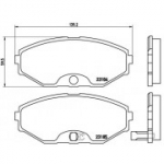 Piduriklotsi komplekt, ketaspidur BREMBO P 56 045