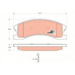 Piduriklotsi komplekt, ketaspidur TRW GDB4133