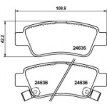 Piduriklotsi komplekt, ketaspidur HELLA 8DB 355 013-591