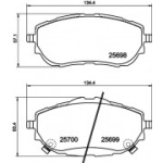 Piduriklotsi komplekt, ketaspidur HELLA 8DB 355 020-281