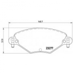 Piduriklotsi komplekt, ketaspidur BREMBO P 61 071