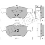 Piduriklotsi komplekt, ketaspidur METELLI 22-0523-0