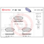 Piduriklotsi komplekt, ketaspidur BREMBO P 50 144