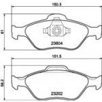 Piduriklotsi komplekt, ketaspidur HELLA 8DB 355 008-901