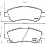 Piduriklotsi komplekt, ketaspidur HELLA 8DB 355 013-611