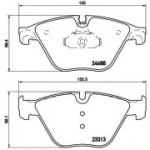 Piduriklotsi komplekt, ketaspidur BREMBO P 06 074