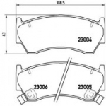 Piduriklotsi komplekt, ketaspidur BREMBO P 56 033