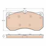 Piduriklotsi komplekt, ketaspidur TRW GDB1996