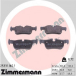 Piduriklotsi komplekt, ketaspidur ZIMMERMANN 25331.160.1