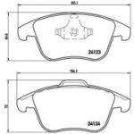 Piduriklotsi komplekt, ketaspidur BREMBO P 44 020X