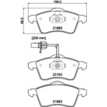 Piduriklotsi komplekt, ketaspidur HELLA 8DB 355 008-931