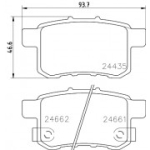 Piduriklotsi komplekt, ketaspidur HELLA 8DB 355 013-631