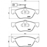 Piduriklotsi komplekt, ketaspidur BREMBO P 23 112