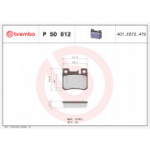 Piduriklotsi komplekt, ketaspidur BREMBO P 50 012