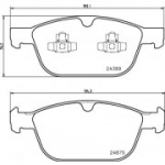 Piduriklotsi komplekt, ketaspidur BREMBO P 86 023