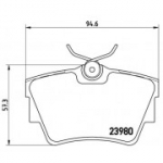 Piduriklotsi komplekt, ketaspidur BREMBO P 59 041