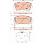 Piduriklotsi komplekt, ketaspidur TRW GDB3461