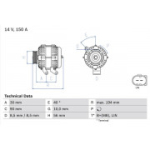 Generaator BOSCH 0 986 082 560