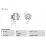 Generaator BOSCH 0 986 039 740