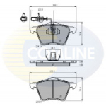 Piduriklotsi komplekt, ketaspidur COMLINE CBP1885