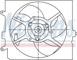 Ventilaator, mootorijahutus NISSENS 85443