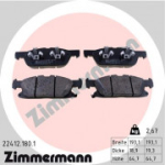 Piduriklotsi komplekt, ketaspidur ZIMMERMANN 22412.180.1