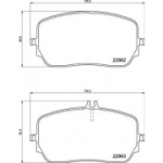 Piduriklotsi komplekt, ketaspidur BREMBO P 50 149