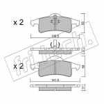 Piduriklotsi komplekt, ketaspidur fri.tech. 542.0