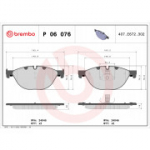 Piduriklotsi komplekt, ketaspidur BREMBO P 06 076