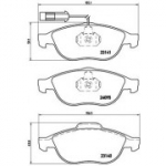 Piduriklotsi komplekt, ketaspidur BREMBO P 23 114
