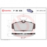 Piduriklotsi komplekt, ketaspidur BREMBO P 56 036